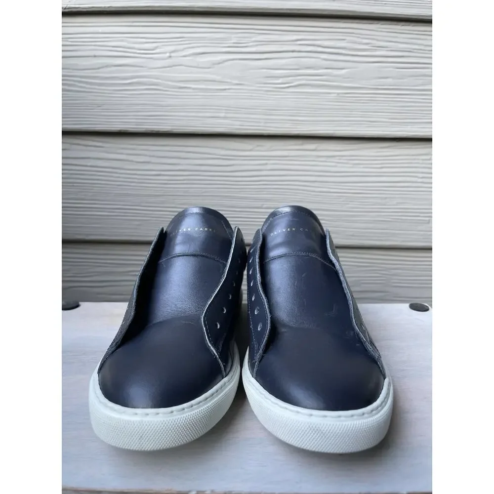 Oliver Cabell Low 1 Navy Leather Sneakers -(US M 7 / W 8.5) - Pristine Soles